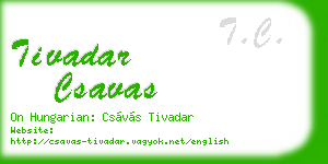 tivadar csavas business card